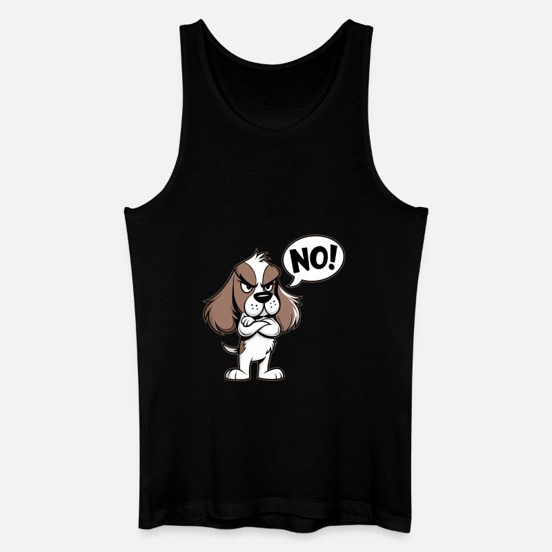 Cocker Spaniel sagt "Nein! - Männer Bio Tank Top - Schwarz