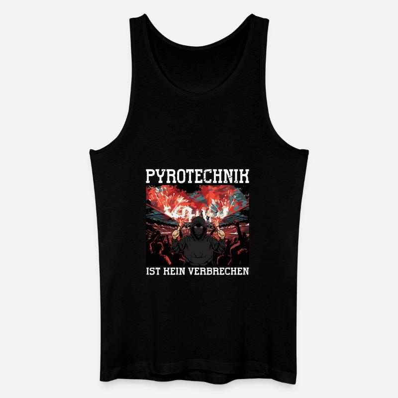 Pyrotechnik ist kein Verbrechen - Männer Bio Tank Top - Schwarz