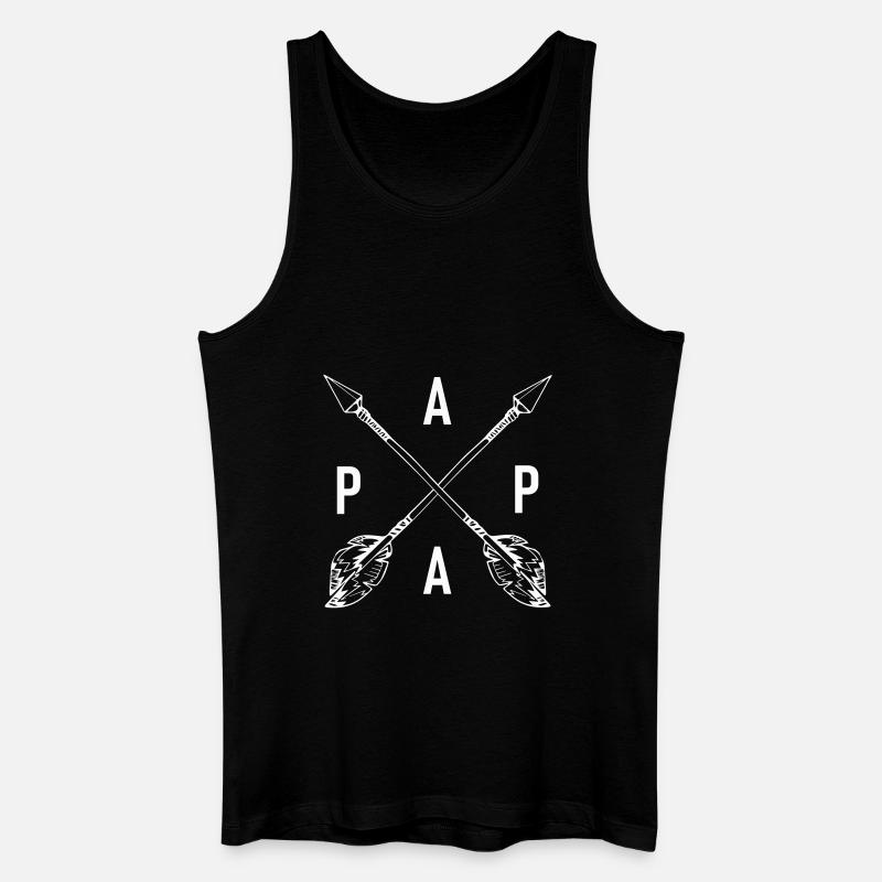 papa - Männer Bio Tank Top - Schwarz