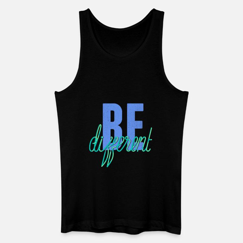 Be different- Sei anders! - Männer Bio Tank Top - Schwarz