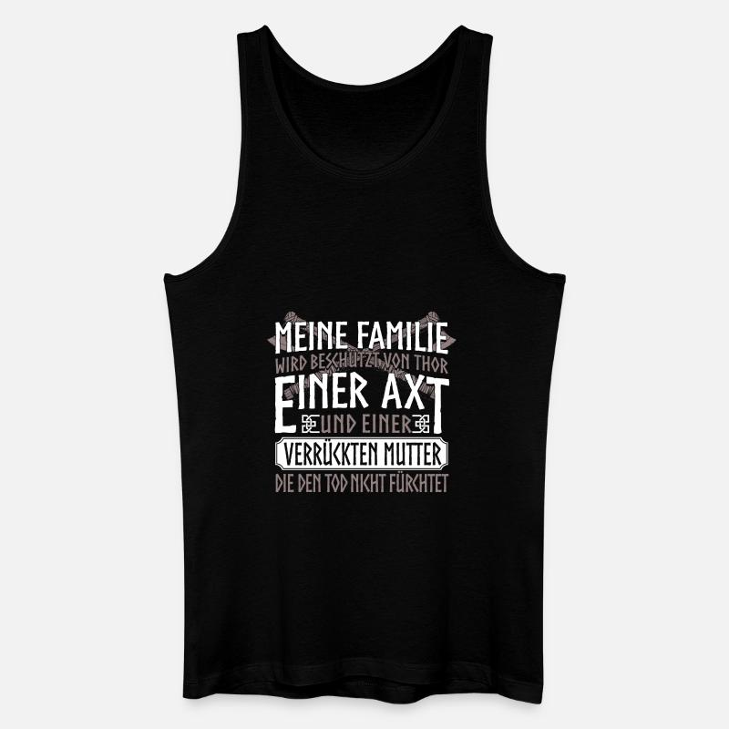 Verrückte Mutter - Männer Bio Tank Top - Schwarz