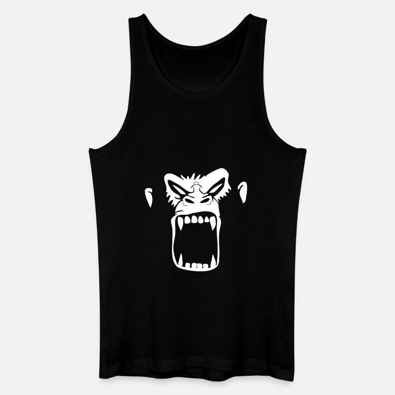 Gorilla - Männer Bio Tank Top - Schwarz
