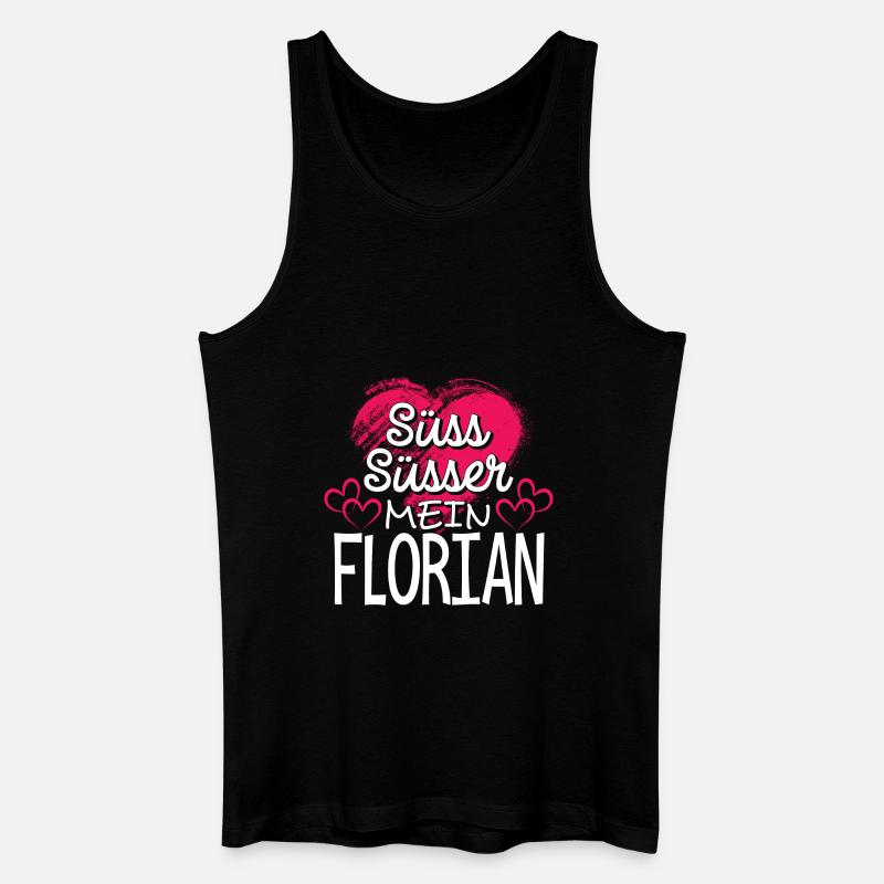 FLORIAN - süss - Männer Bio Tank Top - Schwarz