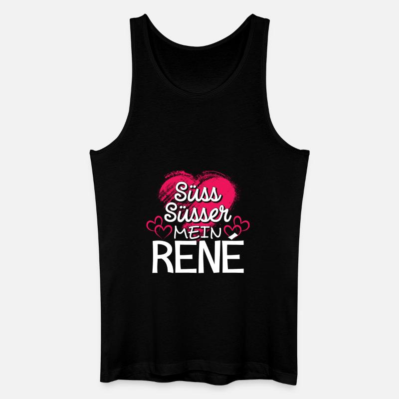 RENÉ - süss - Männer Bio Tank Top - Schwarz