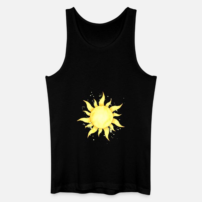 Die Sonne scheint - Männer Bio Tank Top - Schwarz