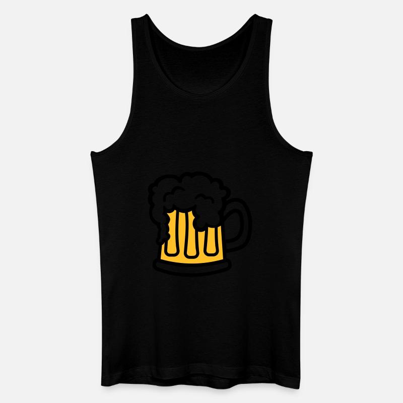Bier - Männer Bio Tank Top - Schwarz
