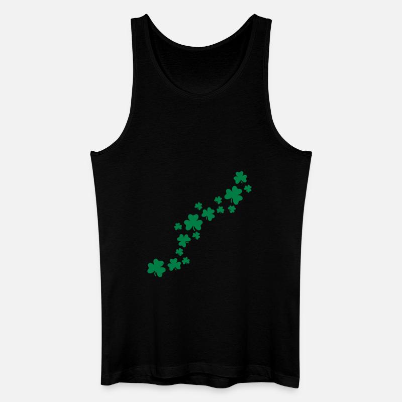 Shamrocks - Männer Bio Tank Top - Schwarz