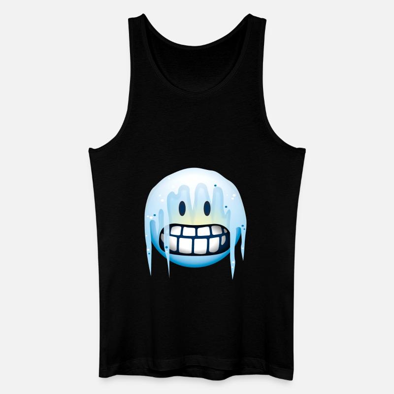 Smiley Glossy Frozen - Männer Bio Tank Top - Schwarz