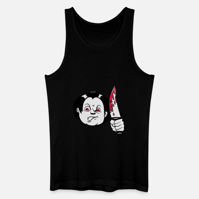 Horror messer - Männer Bio Tank Top - Schwarz