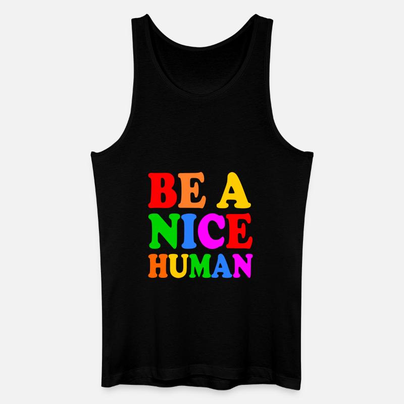 Be a nice human - Ekologisk tanktopp herr - svart