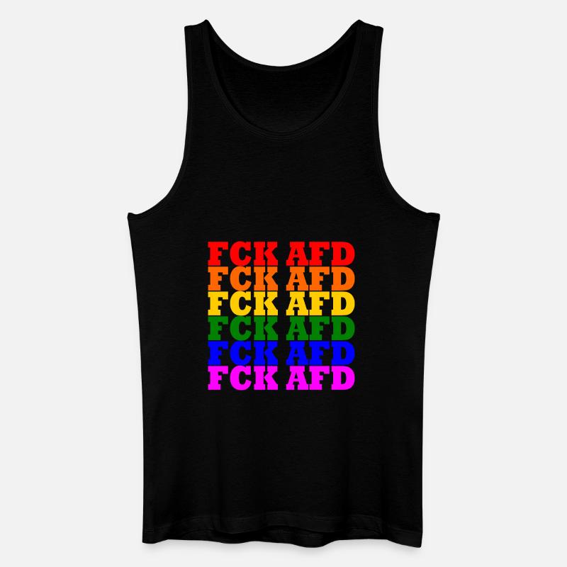 Fck afd - Männer Bio Tank Top - Schwarz