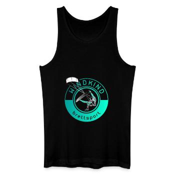 Windkind kiter - Männer Bio Tank Top - Schwarz - Vorne