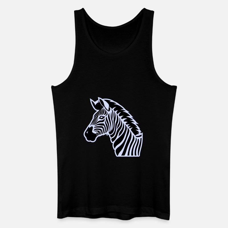 zebra - Männer Bio Tank Top - Schwarz