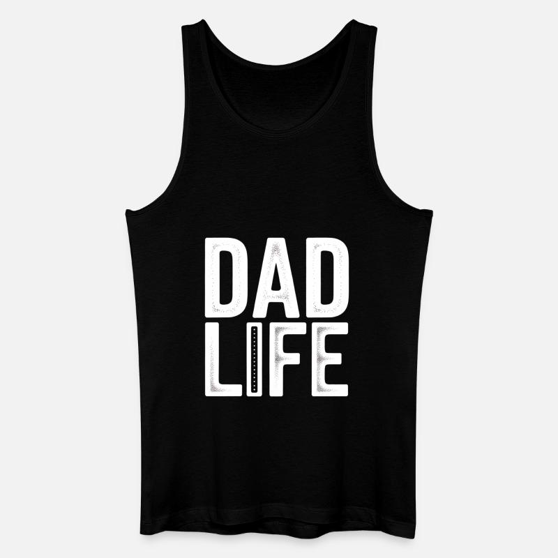 Dad Life - Männer Bio Tank Top - Schwarz