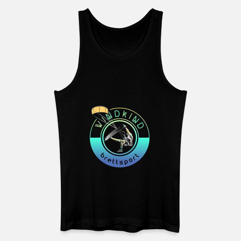 Kitesurfer Windkind - Männer Bio Tank Top - Schwarz