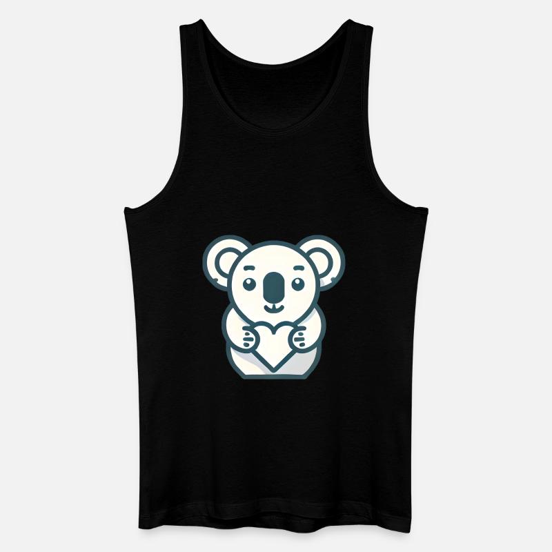 Koalabär - Männer Bio Tank Top - Schwarz