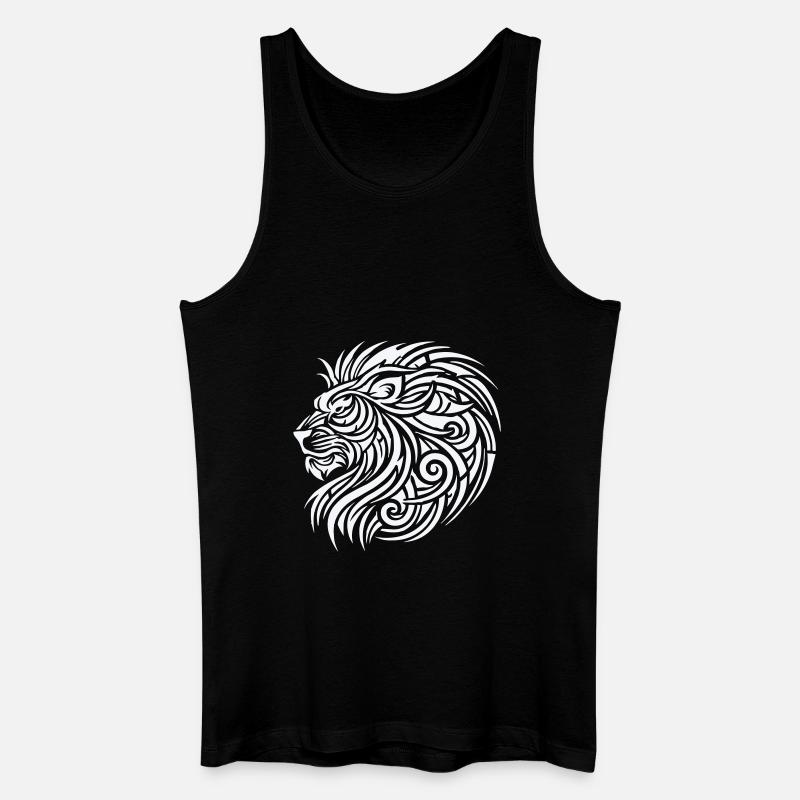 lion tribal - Männer Bio Tank Top - Schwarz
