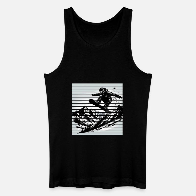 Snowboarder - Männer Bio Tank Top - Schwarz