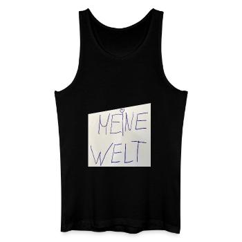 Meine Welt // Wie sie mir gefällt! - Männer Bio Tank Top - Schwarz - Vorne