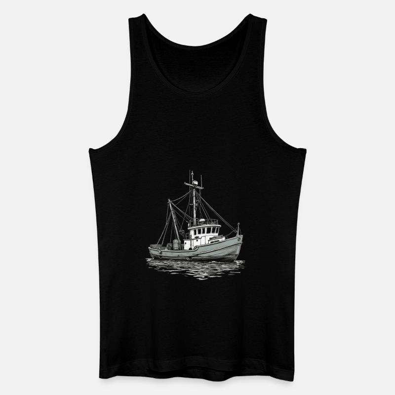 Fischkutter - Männer Bio Tank Top - Schwarz