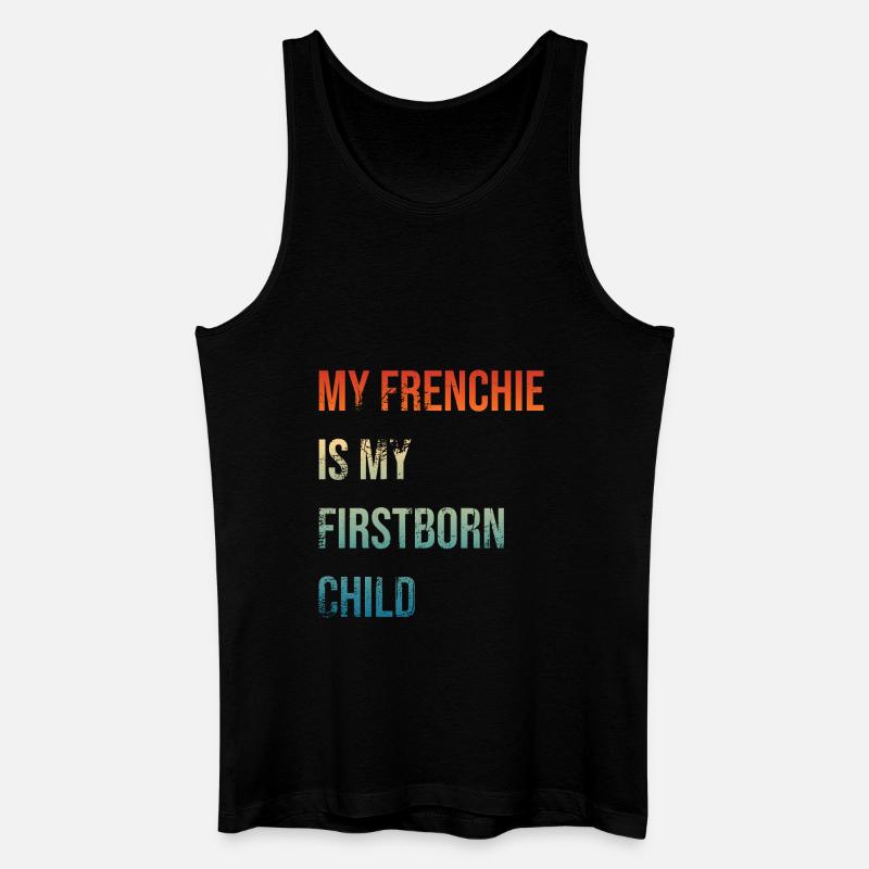 Frenchie Firstborn - Männer Bio Tank Top - Schwarz