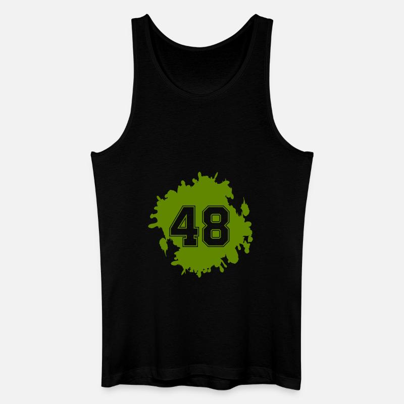 klecks 48 - Männer Bio Tank Top - Schwarz