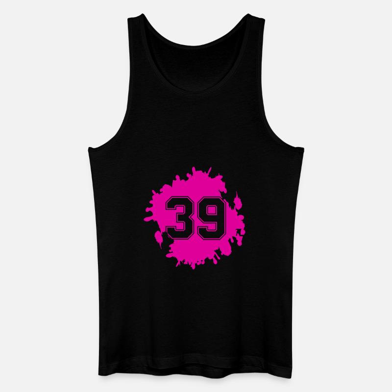 klecks 39 - Männer Bio Tank Top - Schwarz