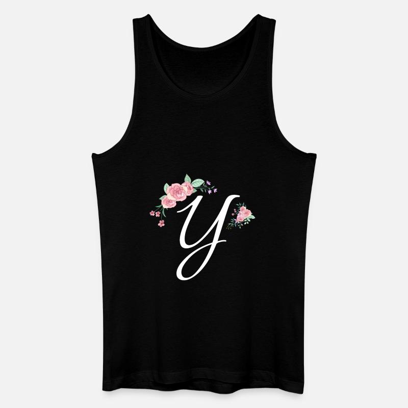 Brief und Blumen - Männer Bio Tank Top - Schwarz