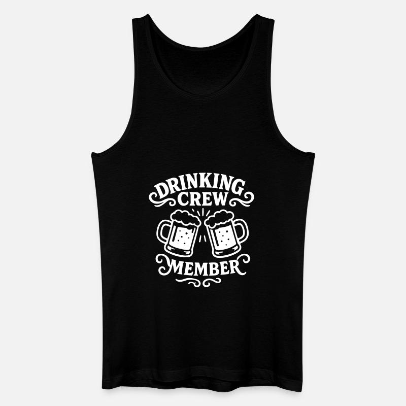 Drinking Crew Bier - Männer Bio Tank Top - Schwarz