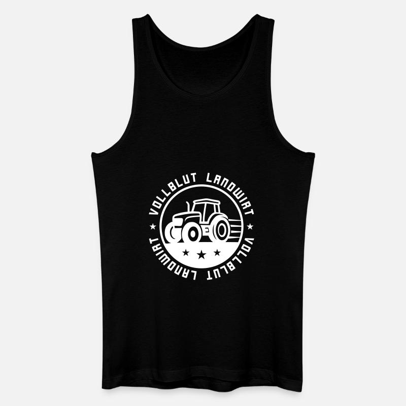 Vollblut Landwirt - Männer Bio Tank Top - Schwarz