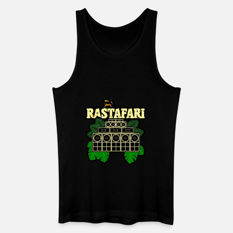 Rastafari Soundsystem - Männer Bio Tank Top - Schwarz