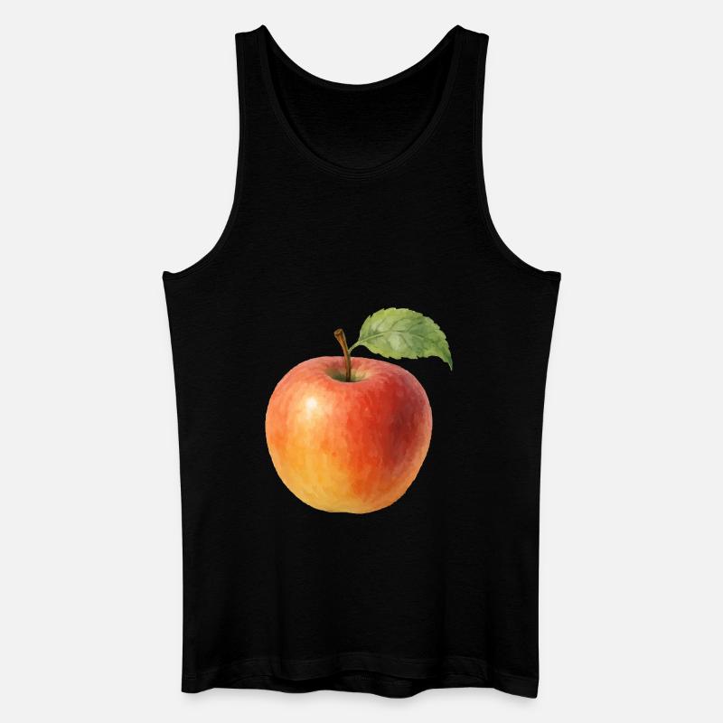 apfel - Männer Bio Tank Top - Schwarz