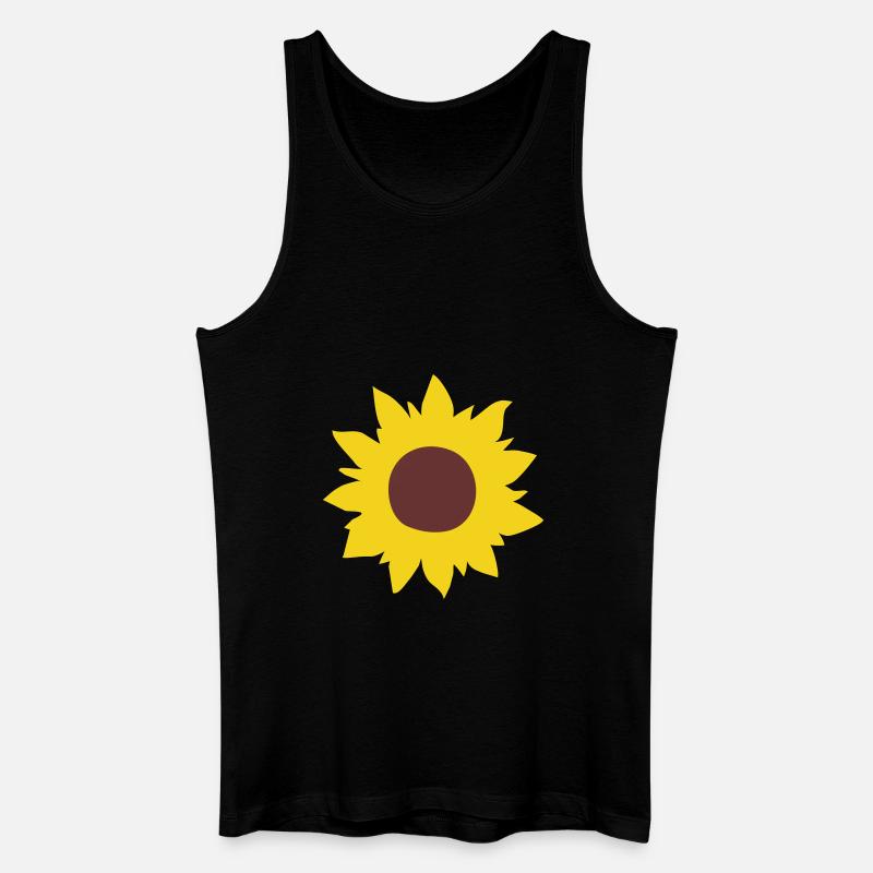 Sonnenblume - Männer Bio Tank Top - Schwarz