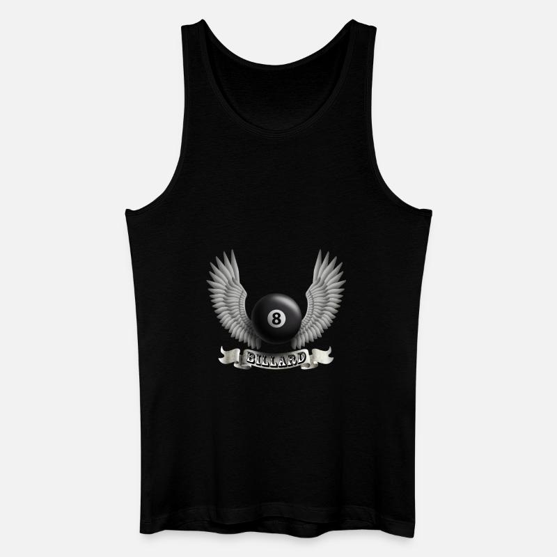 billard_wings_b - Männer Bio Tank Top - Schwarz