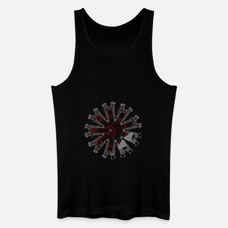 Sternmotor - Männer Bio Tank Top - Schwarz
