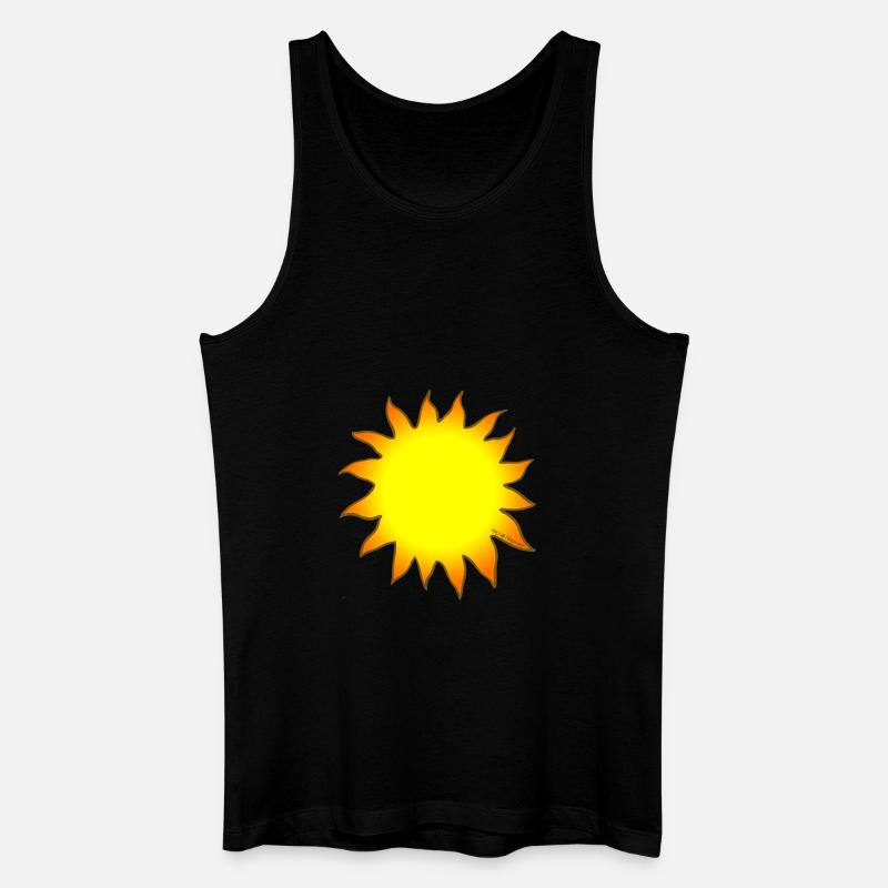 Sonne - Männer Bio Tank Top - Schwarz