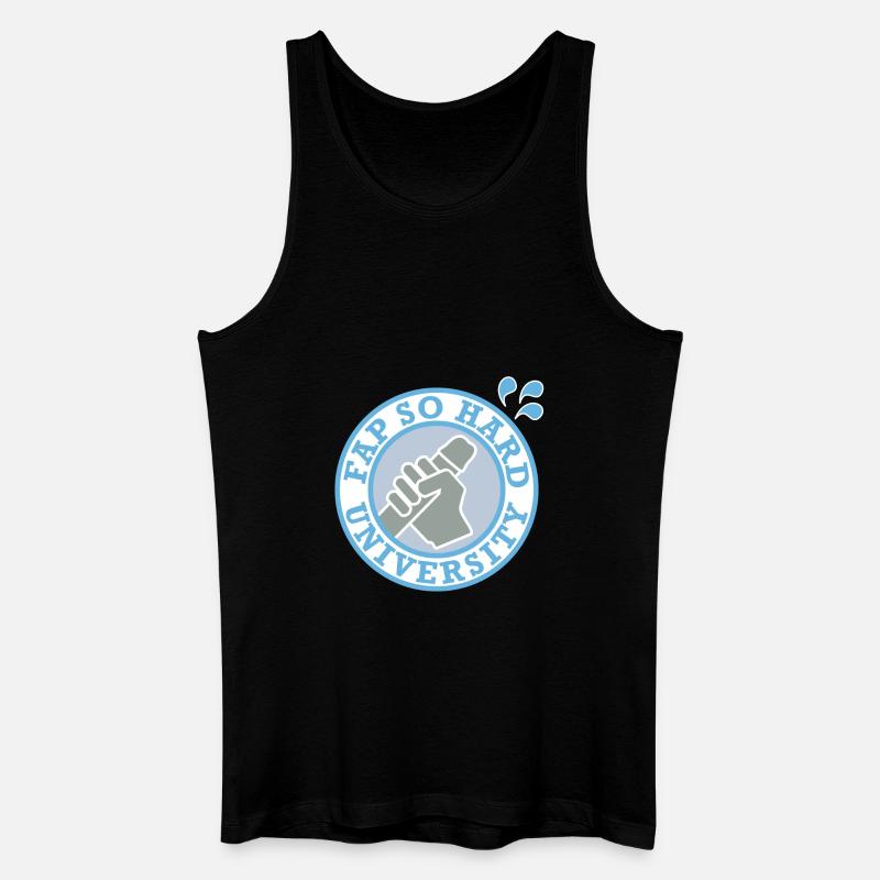 FAP SO HARD UNIVERSITY - Männer Bio Tank Top - Schwarz