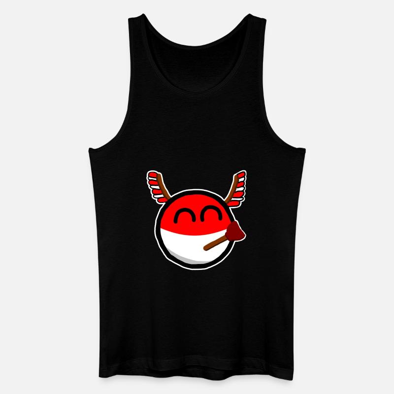 Polandball - Männer Bio Tank Top - Schwarz