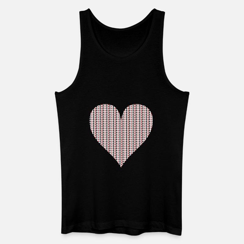 HEART - Männer Bio Tank Top - Schwarz