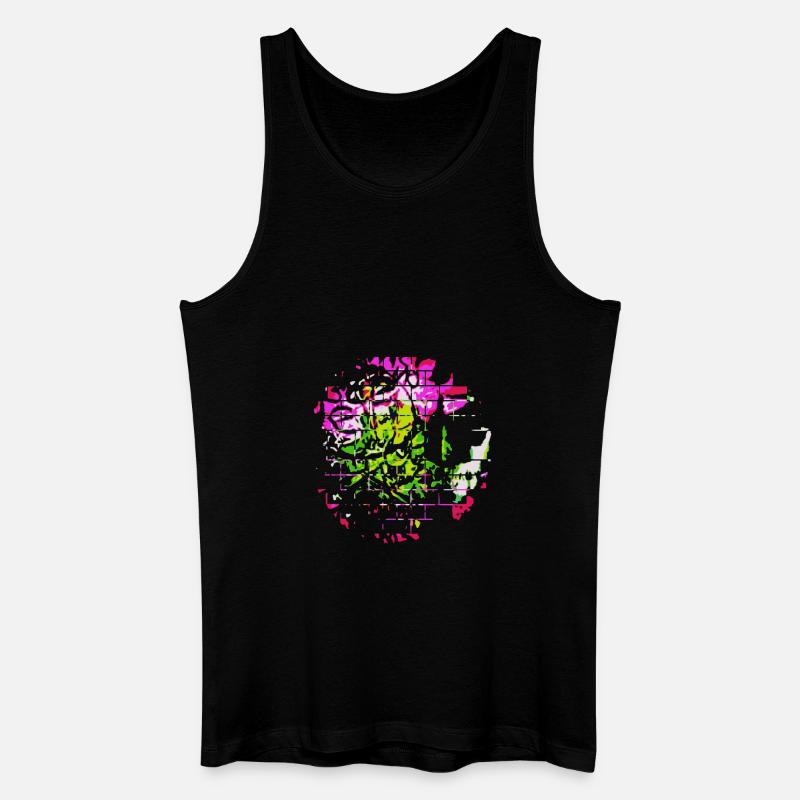 Graffiti - Männer Bio Tank Top - Schwarz