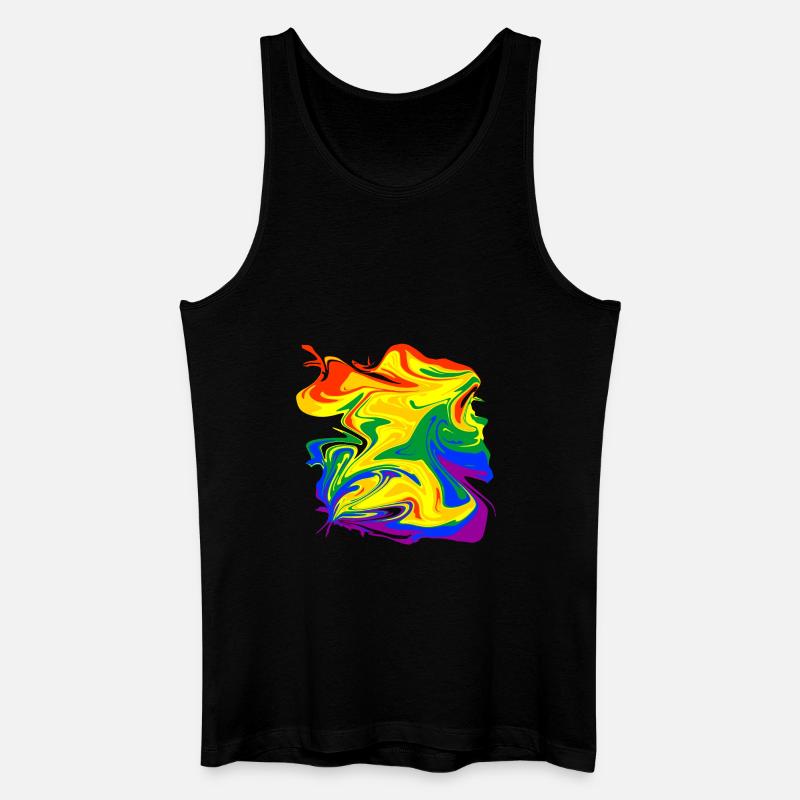 rainbow mess - Männer Bio Tank Top - Schwarz