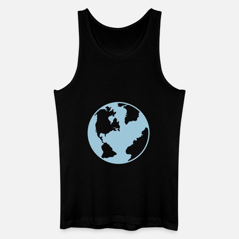 blauer planet - Männer Bio Tank Top - Schwarz