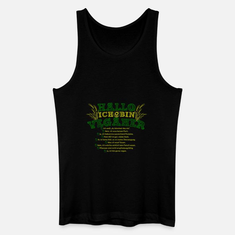 Veganer - Männer Bio Tank Top - Schwarz
