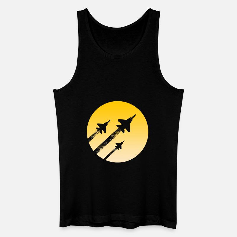 Jets - Männer Bio Tank Top - Schwarz