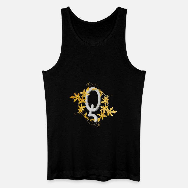 Initials2-Q - Männer Bio Tank Top - Schwarz
