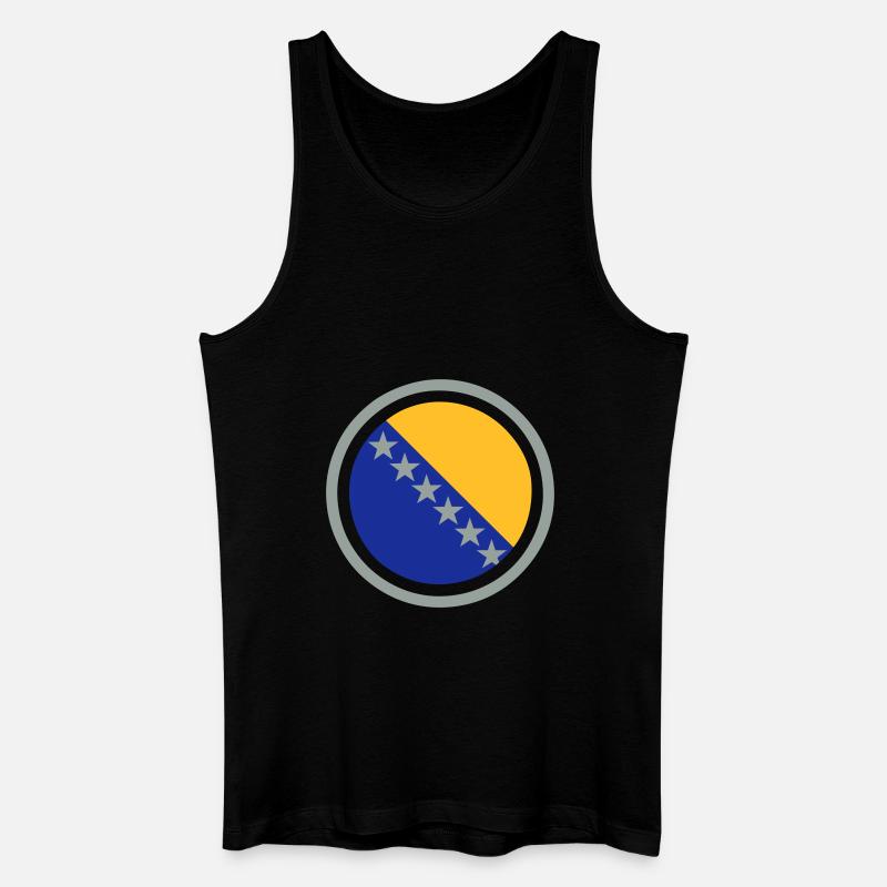 Bosnien Emblem - Männer Bio Tank Top - Schwarz