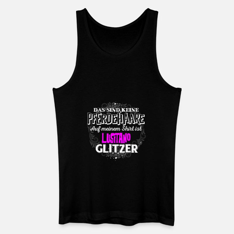 LUSITANO - Glitzer - Männer Bio Tank Top - Schwarz