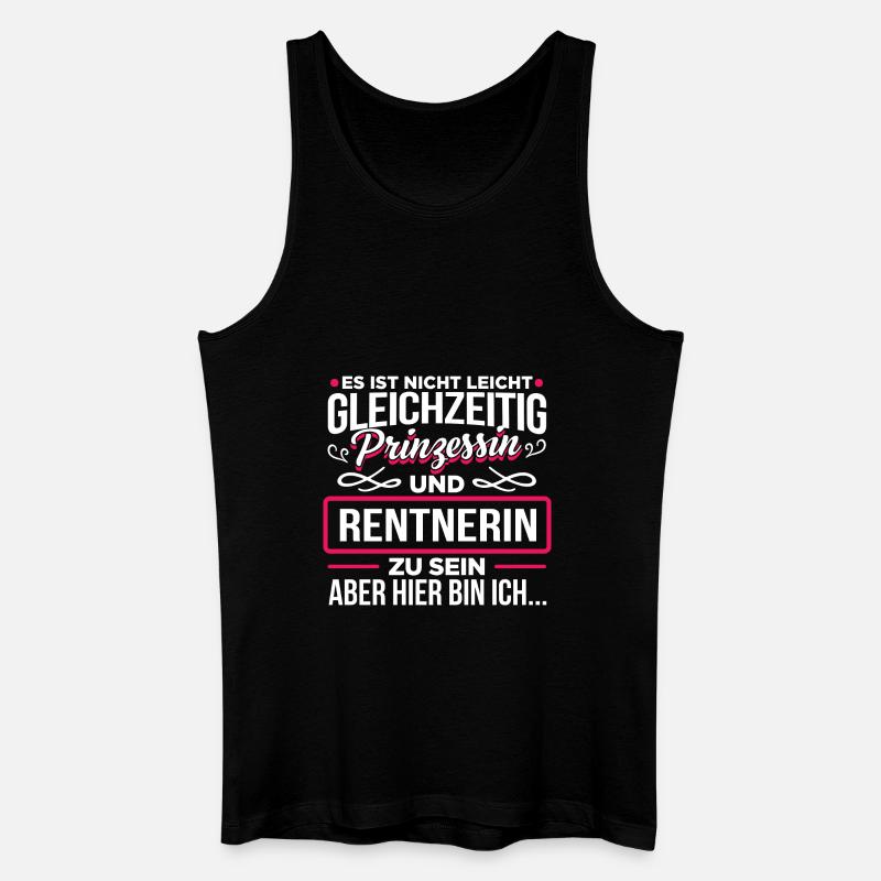 RENTNERIN - Prinzessin - Männer Bio Tank Top - Schwarz
