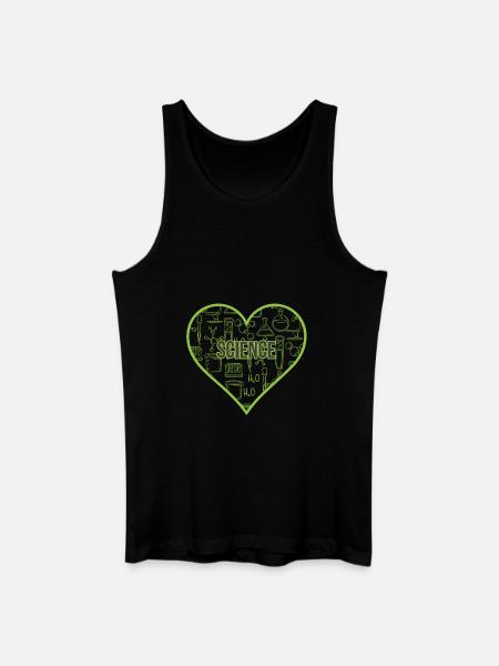 SCIENCE HERZ HEAT - Männer Bio Tank Top - Schwarz