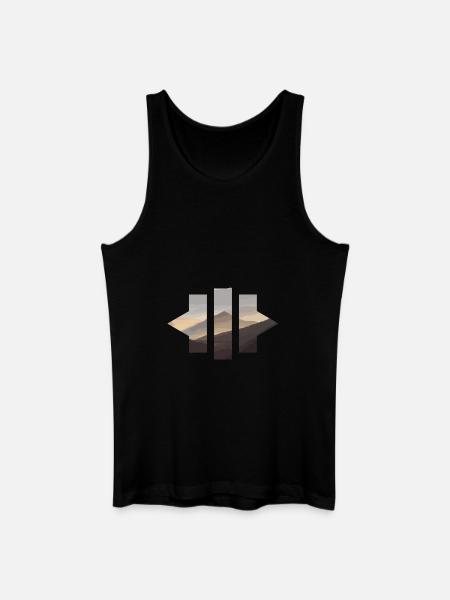 Geometric Mountains - Men’s Organic Tank Top - black